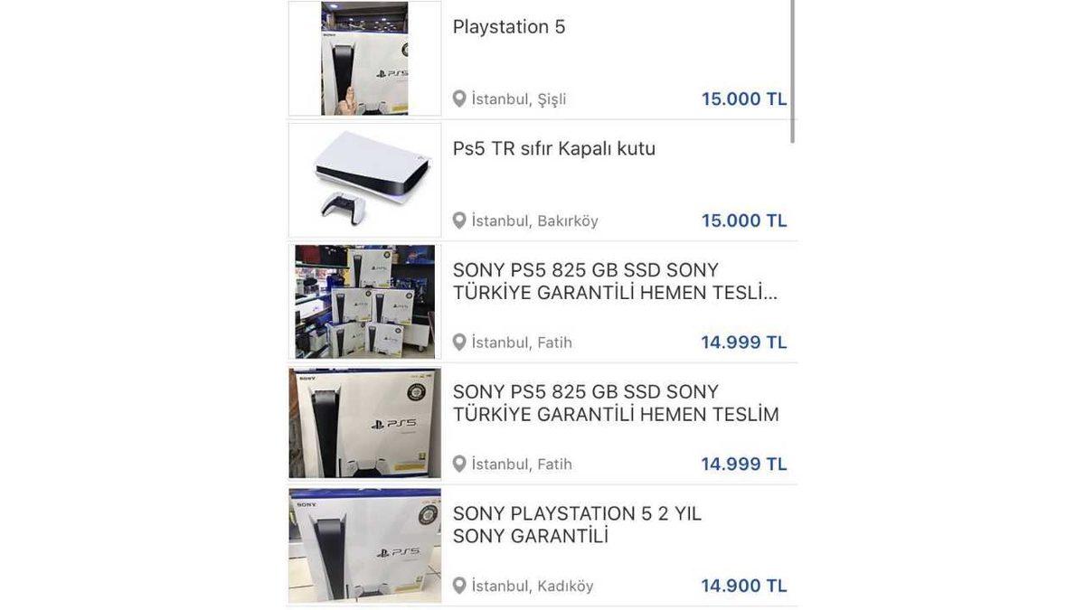 Stokları Tükenen PlayStation 5, 15 Bin TL’den Karaborsaya Düştü