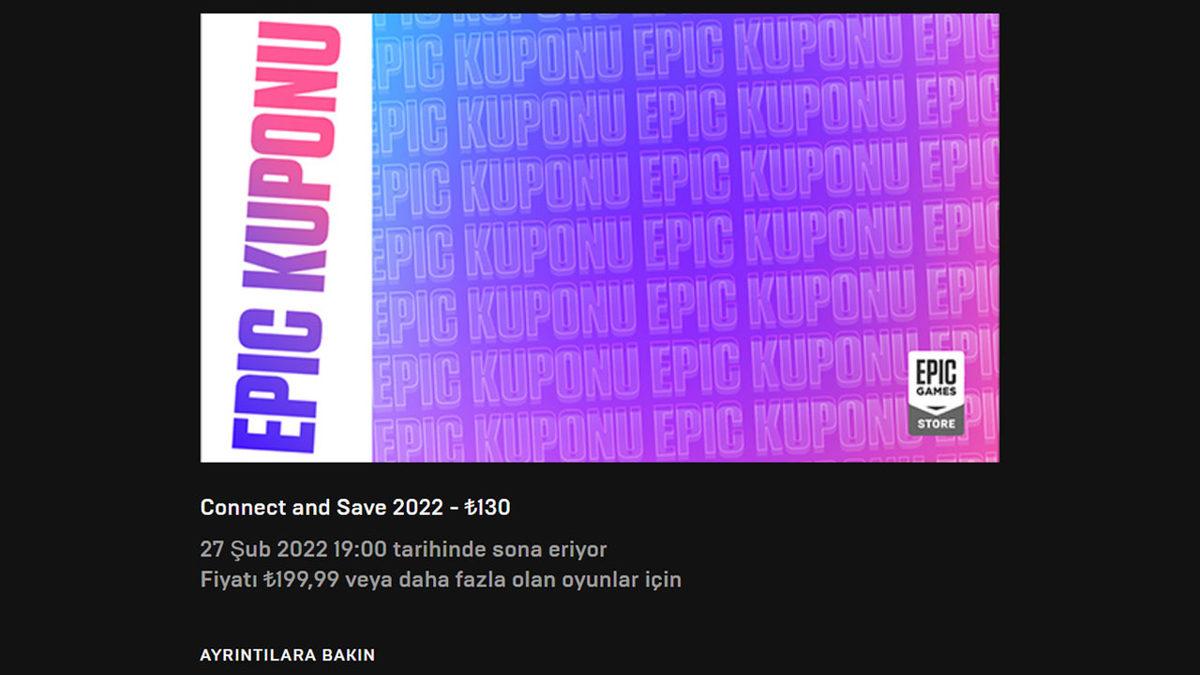 Epic Games’ten Tüm Oyunculara 130 TL’lik İndirim Kuponu [Hemen Kullanabilirsiniz]