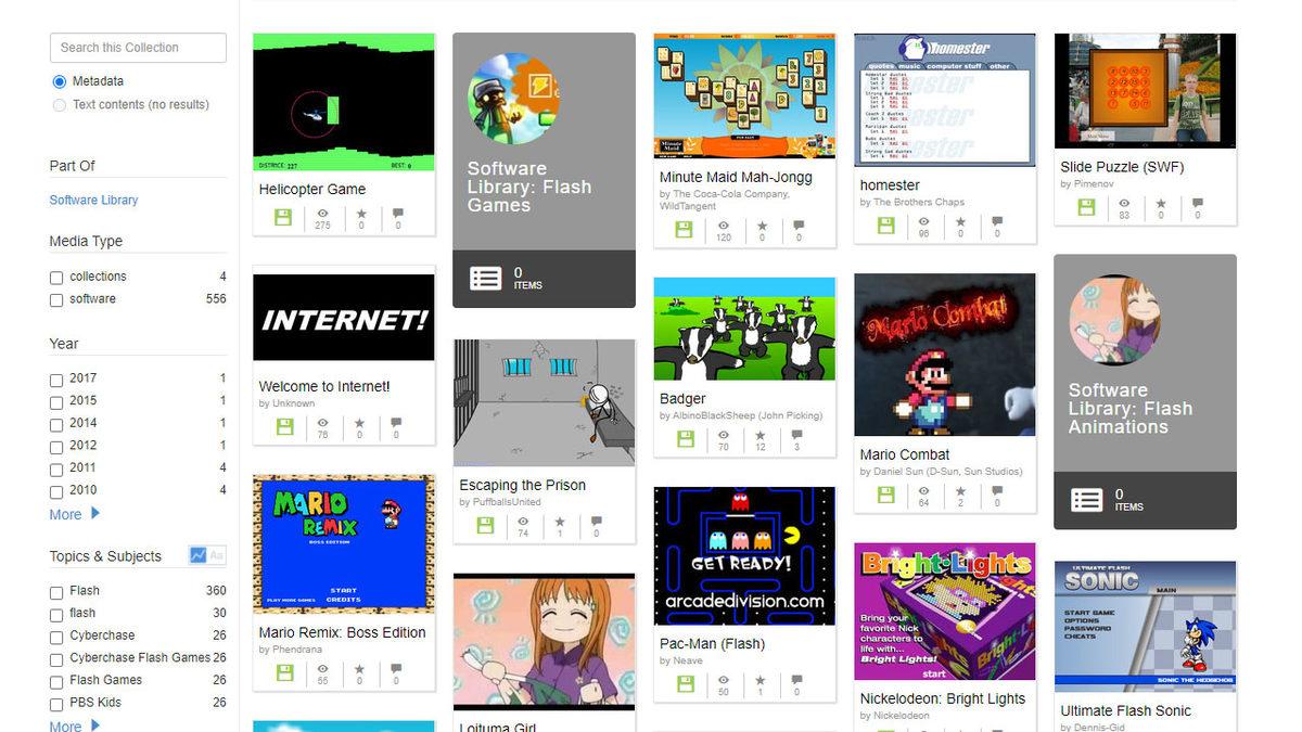 Internet Archive, Flash ile Üretilen İçerikleri Arşivlemeye Başladı