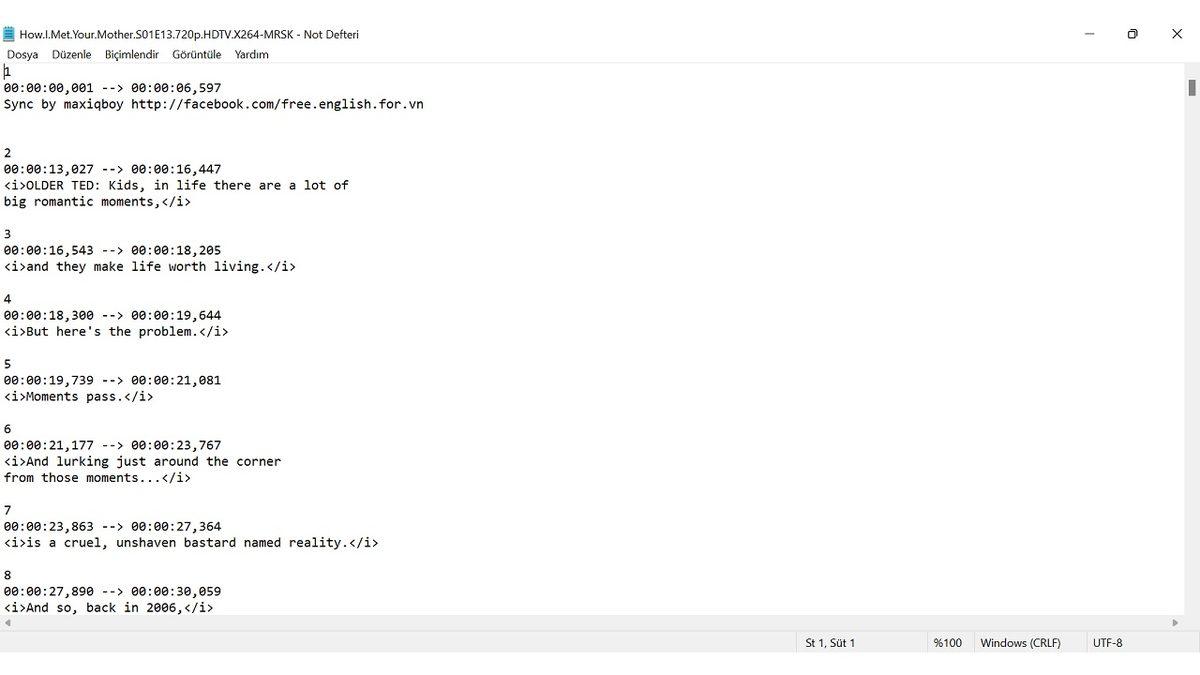Yabancı Dizilerde Yer Alan Altyazıların Dosya Biçimi Olan SRT Dosyası Nedir, Nasıl Oluşturulur ve Açılır?