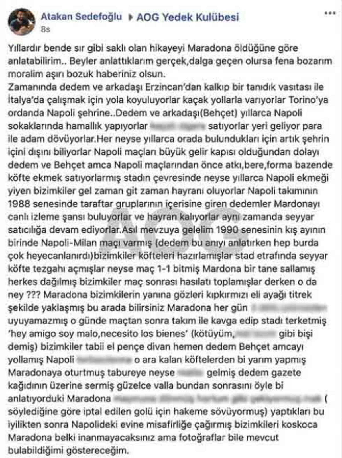 İki Türkün Yıllar Evvel Maradona ile Kesişen Yollarının Garip Hikayesi