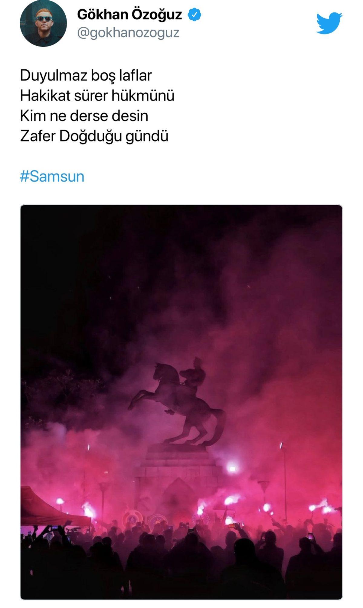 Samsun’da Saldırı Düzenlenen Atatürk Anıtı Sosyal Medyanın Gündeminde: Anıtın Etrafında Yüzlerce Kişi Nöbet Tutuyor