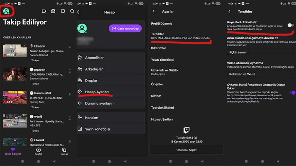 Karanlık Mod Desteği Sunan Android Uygulamaları