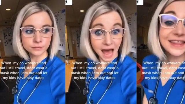 TikTok Videosunda COVID-19 Önlemleriyle Alay Eden Hemşire İdari İzne Ayrıldı