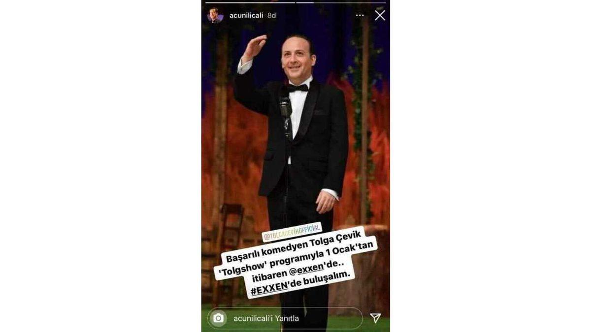 Acun Ilıcalı’dan Bir Duyuru Daha: Tolga Çevik, Tolgshow ile Exxen’de Olacak