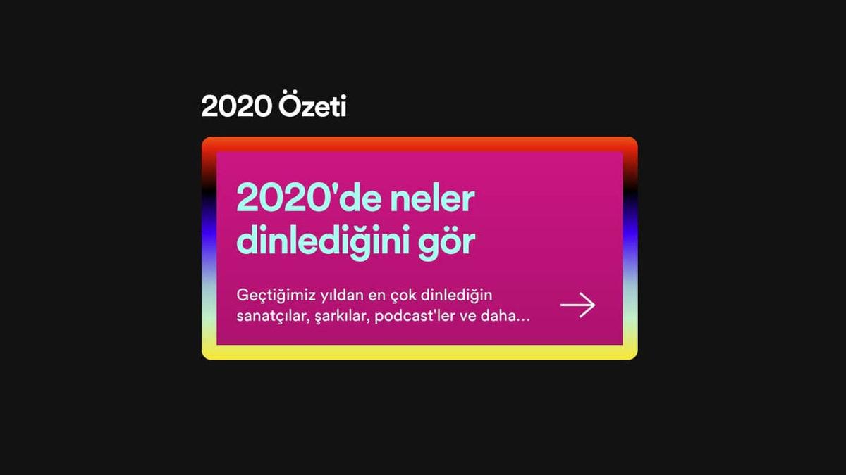 Spotify, 2020 Yılında En Çok Dinlediğiniz Şarkıları Gösteren Özelliği Yayınladı