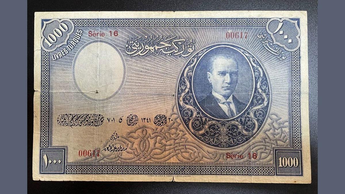 Türkiye’nin En Değerli Banknotu Açık Artırmaya Çıkıyor: 1927 Yılında Basıldı, Bugüne Yalnızca 7 Tanesi Geldi
