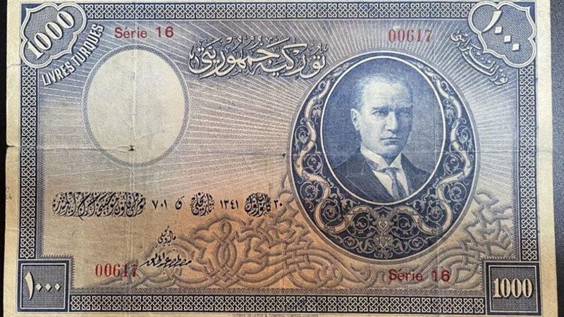 Türkiye’nin En Değerli Banknotu Açık Artırmaya Çıkıyor: 1927 Yılında Basıldı, Bugüne Yalnızca 7 Tanesi Geldi