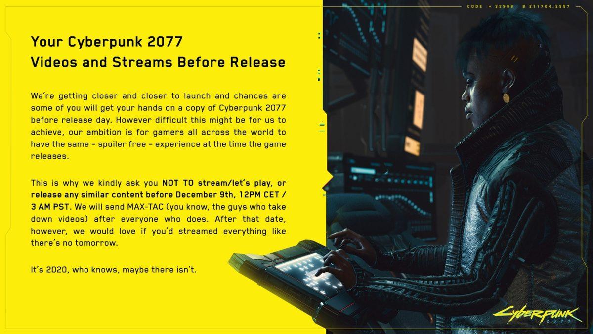 CD PROJEKT RED, Cyberpunk 2077 Videoları İçin Açıklama Yaptı
