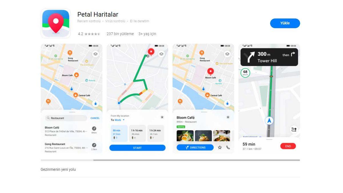 Huawei, Google Haritalar Rakibi Petal Haritalar’ı AppGallery’de Kullanıma Sundu [İndir]