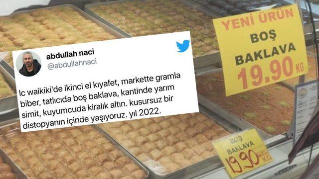 Tartışma Yaratan İçi Boş ’Baklava’ Satışı Sosyal Medyanın Gündeminde: İşte Gelen Tepkiler