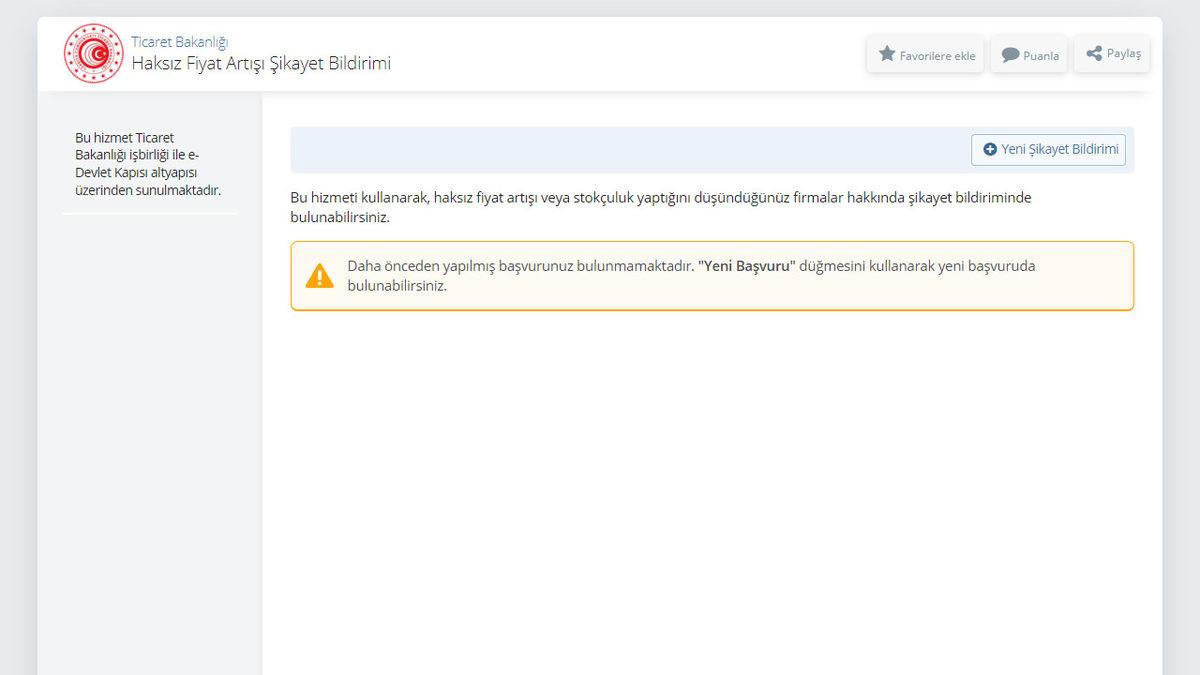 e-Devlet’ten Tüm Vatandaşları Müfettişe Dönüştürecek Hizmet: Haksız Fiyat Artışı Şikayet Bildirimi [Nasıl Kullanılır?]