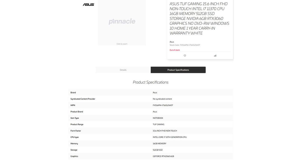 Intel Tiger Lake-H Core i7-11370H İşlemci ASUS TUF Gaming Dizüstü Bilgisayarında Ortaya Çıktı