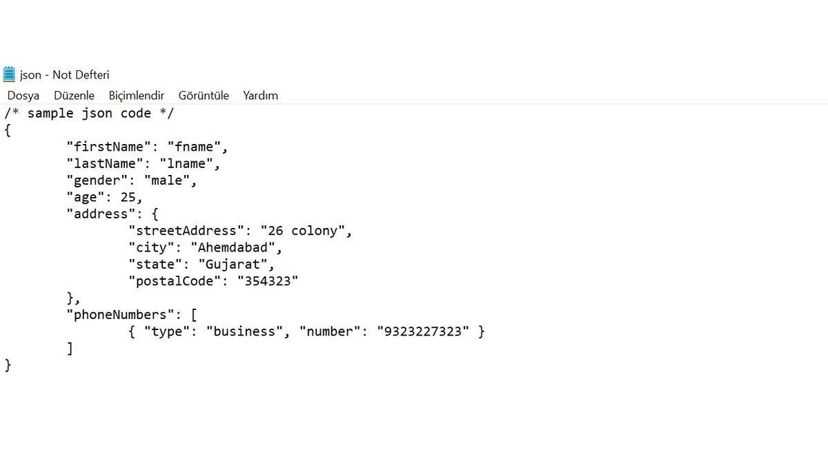 JSON Dosyası Nedir, Ne İşe Yarar, Nasıl Açılır?