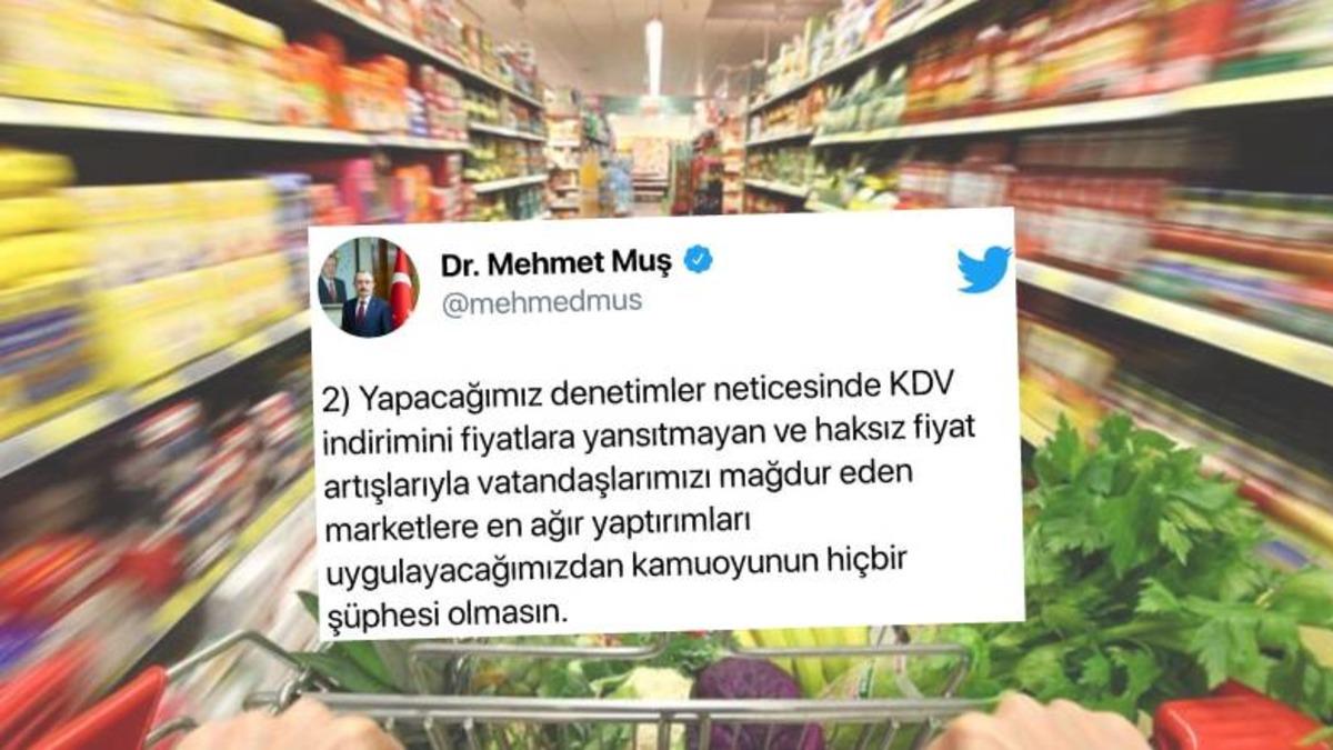 Ticaret Bakanı’ndan KDV İndirimi Açıklaması: İndirim Yapmayan Marketlere Ağır Cezalar Uygulanacak
