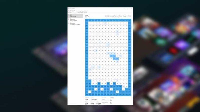 Microsoft, 420 İşlemcili Bir Sanal Bilgisayarın Görev Yöneticisinde Tetris Oynadı