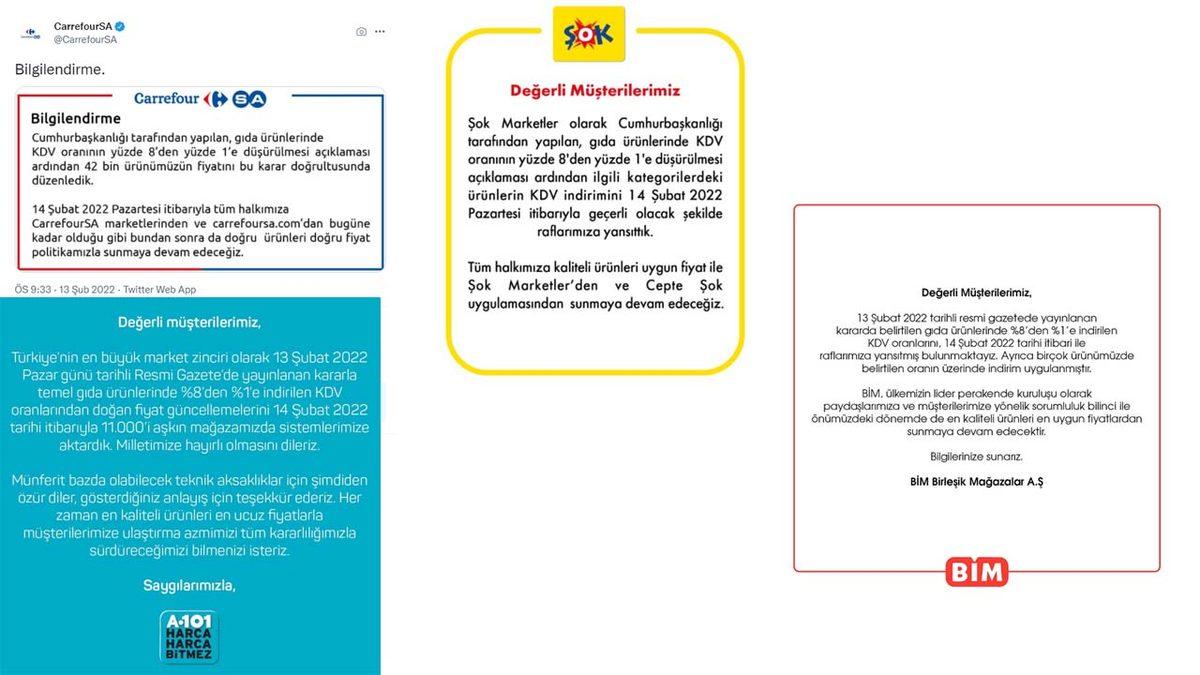 Zincir Marketlerden ’KDV İndirimi’ Açıklaması: On Binlerce Ürünün Fiyatında İndirim Yapıldı