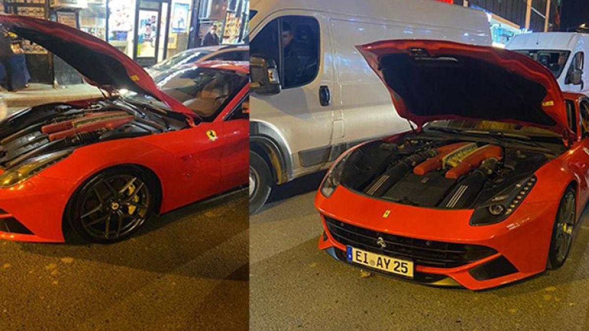 5 Milyon TL’lik Ferrari, İstanbul’da Yolda Kaldı
