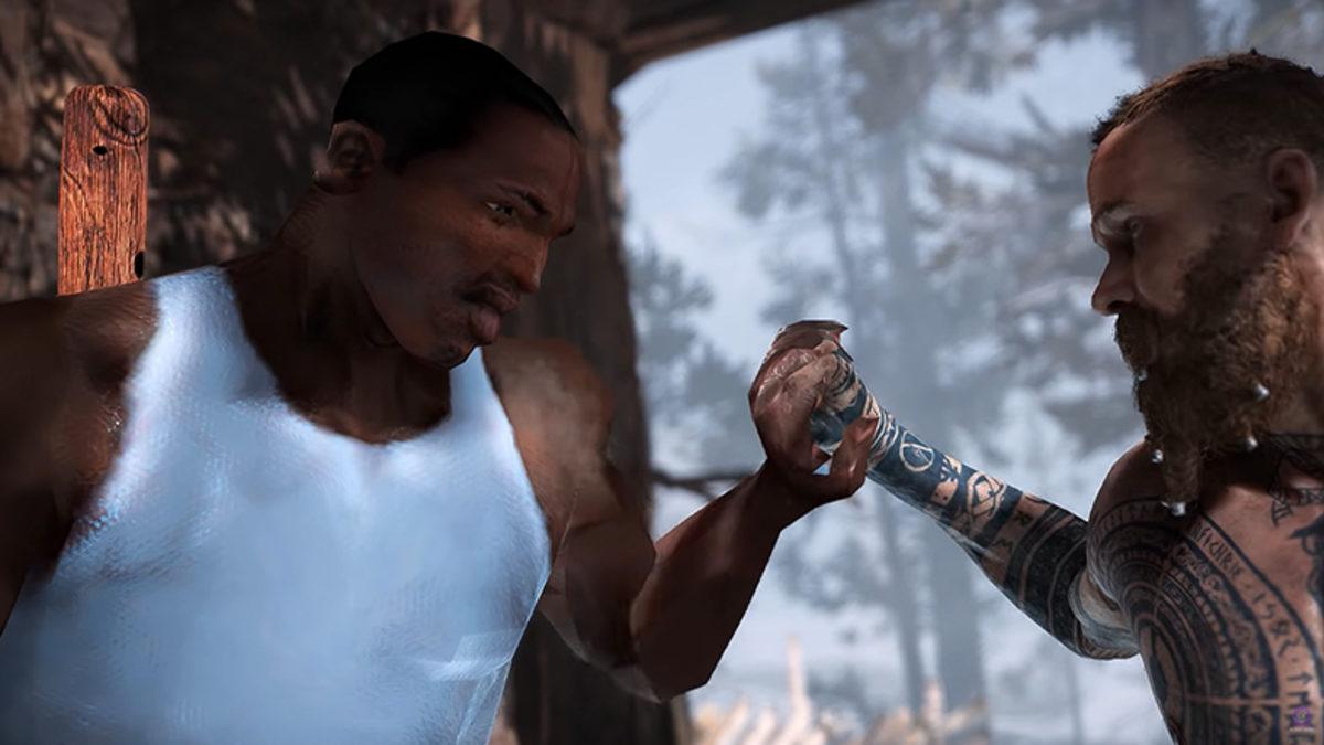 Oyuncuların Yıllardır Beklediği Mod Geldi: CJ, God of War’da [Video]