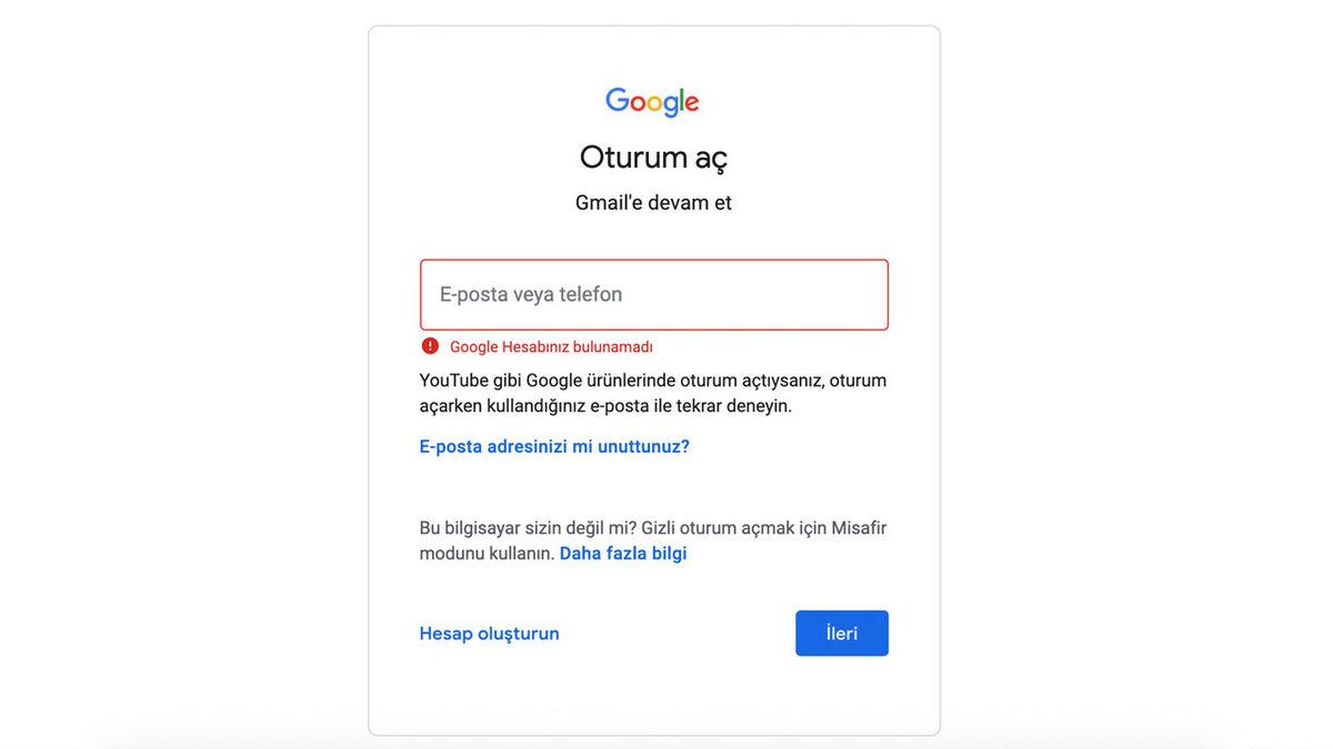 Oops! YouTube ve Bazı Google Servislerine Erişim Sağlanamıyor