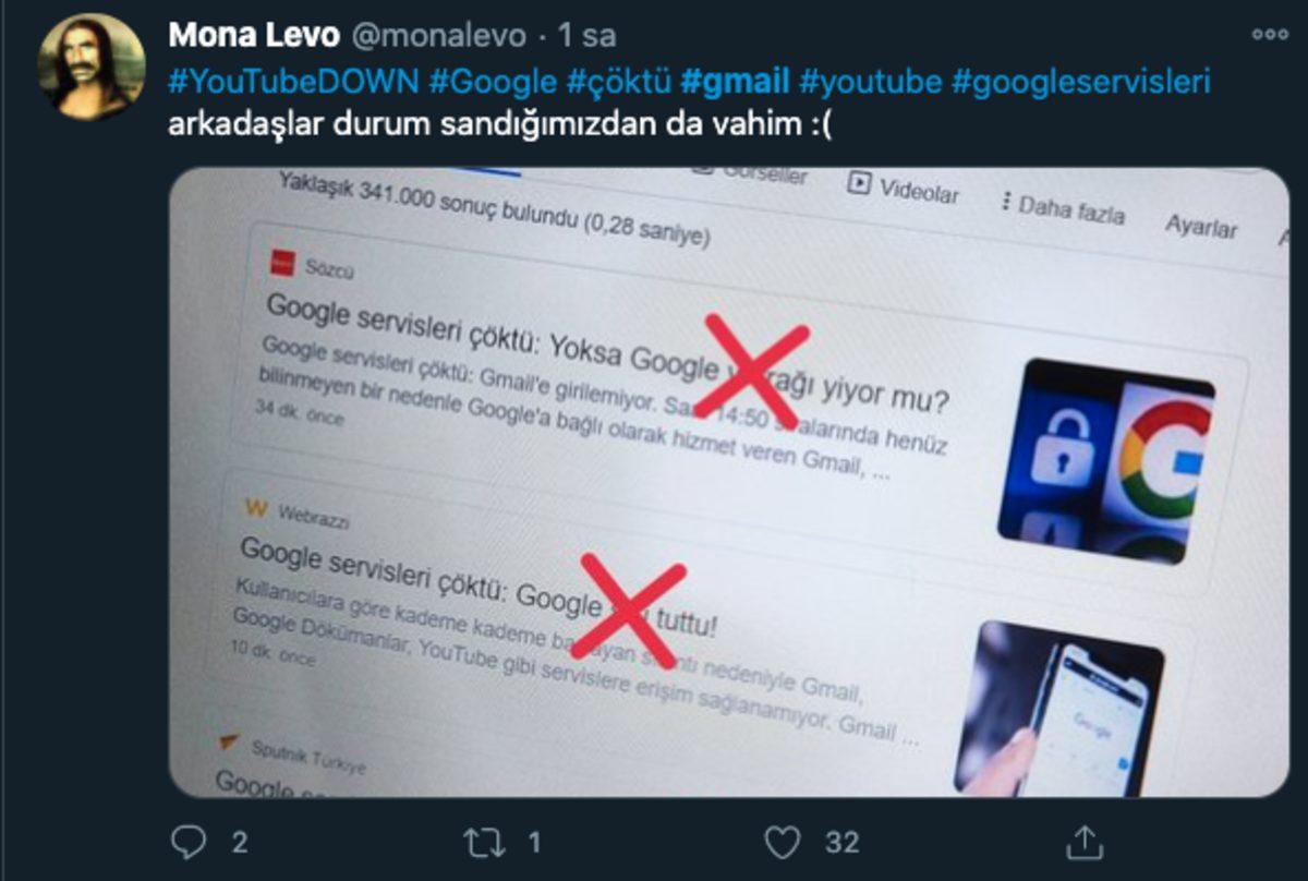 Google, YouTube ve Gmail’in Çökmesi ile İlgili Yapılan Birbirinden Komik Twitter Paylaşımları