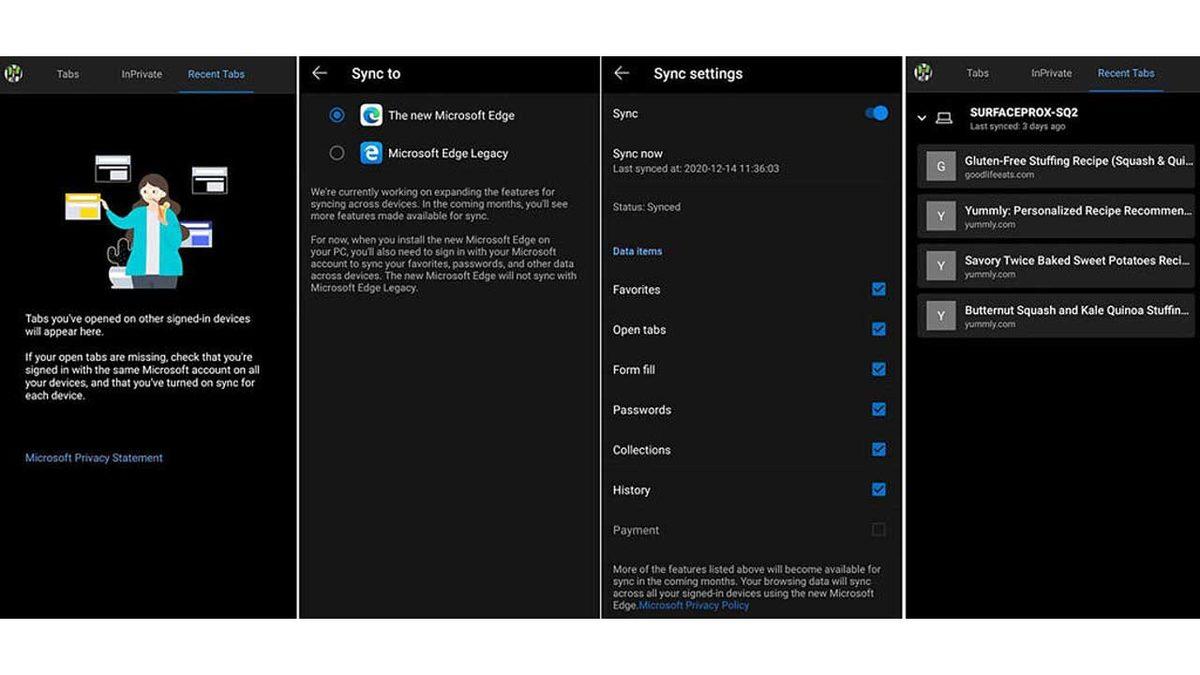 Microsoft Edge’in Android ile Masaüstü Arasında Geçmiş ve Sekmeleri Senkronize Etmek Mümkün Oluyor