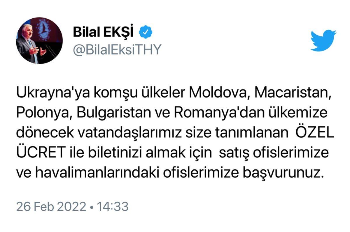 THY, Ukrayna’ya Komşu Olan Ülkelerden Türkiye’ye Özel Fiyatlı Bilet Satışa Sundu