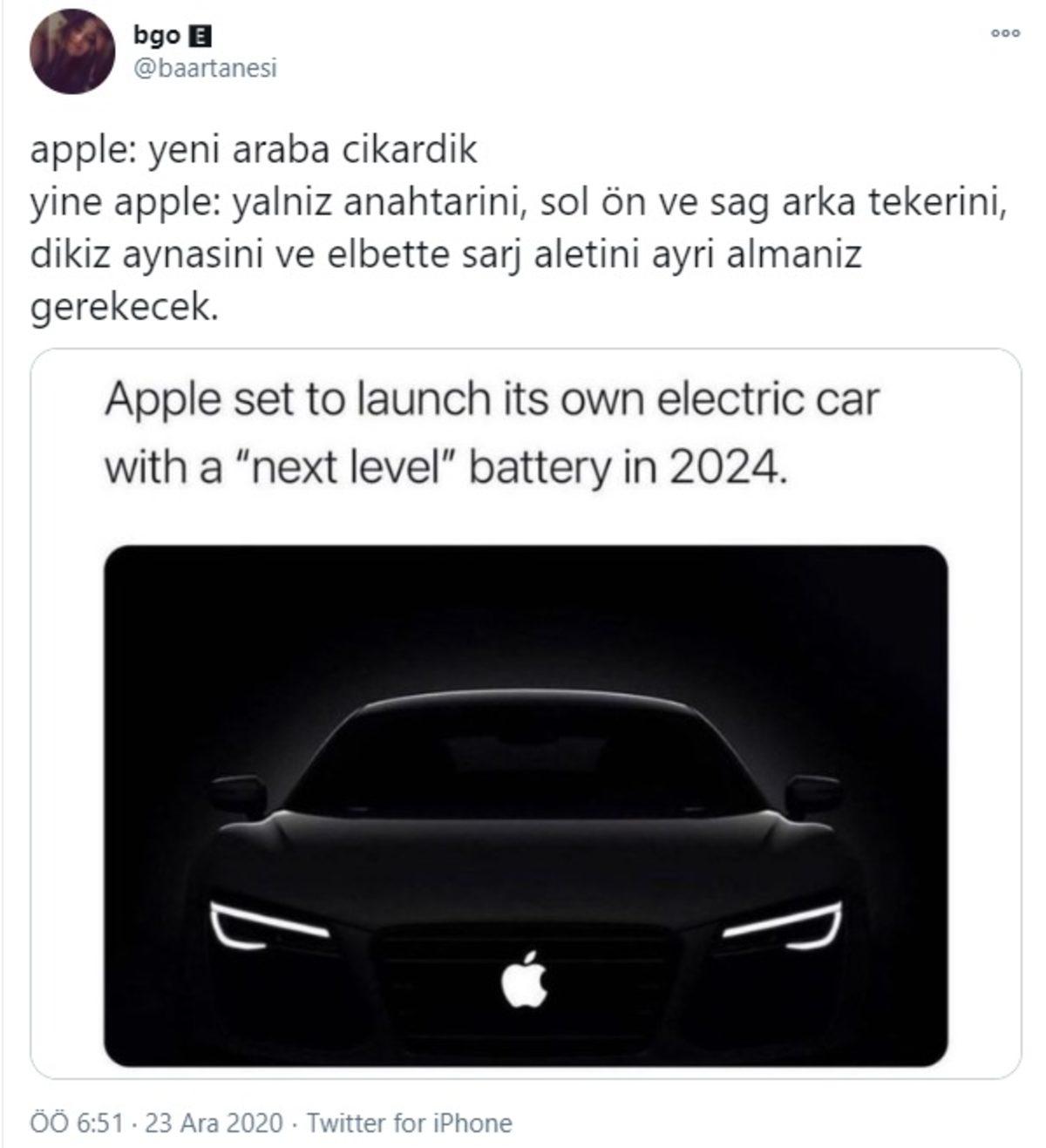 Apple’ın Araba Üretecek Olmasına Sosyal Medyadan Gelen 10 Eğlenceli Paylaşım