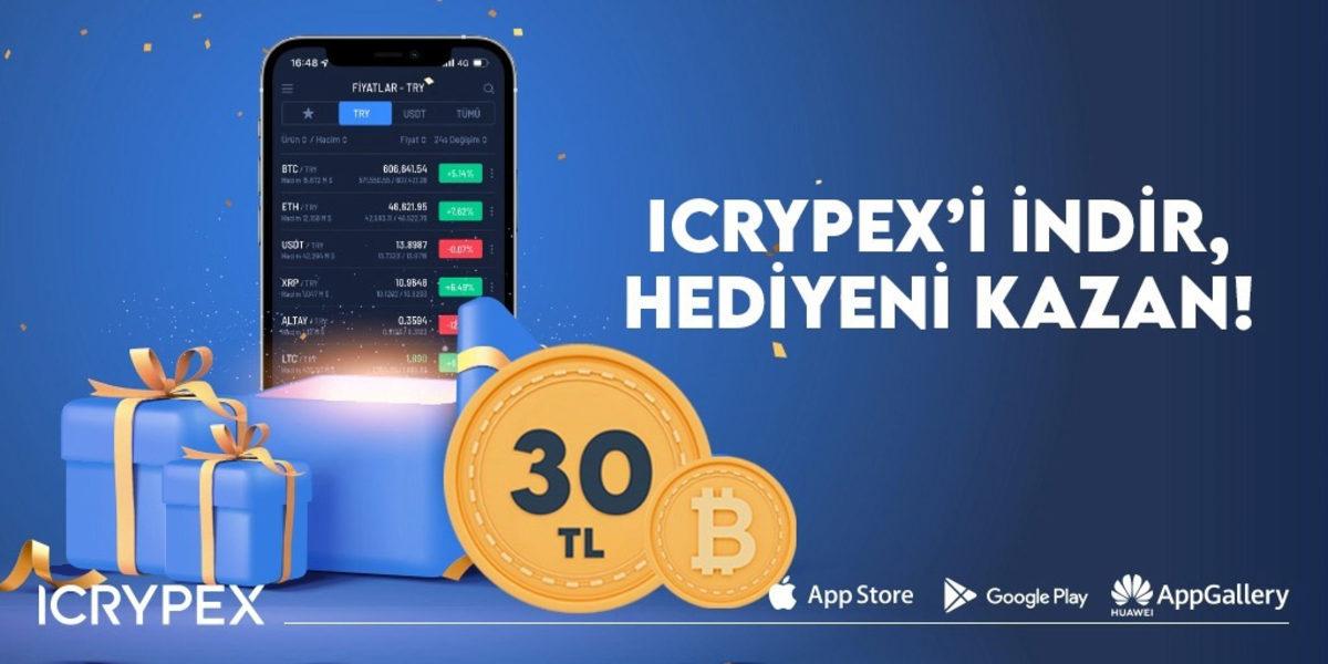 ICRYPEX’in Yeni Kullanıcılara 30 TL’lik Bitcoin Kampanyası Yoğun İstek Üzerine Uzatıldı