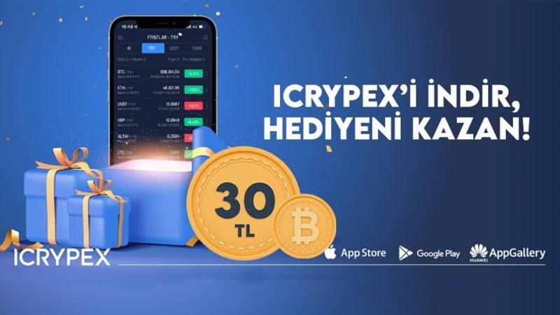 ICRYPEX’in Yeni Kullanıcılara 30 TL’lik Bitcoin Kampanyası Yoğun İstek Üzerine Uzatıldı