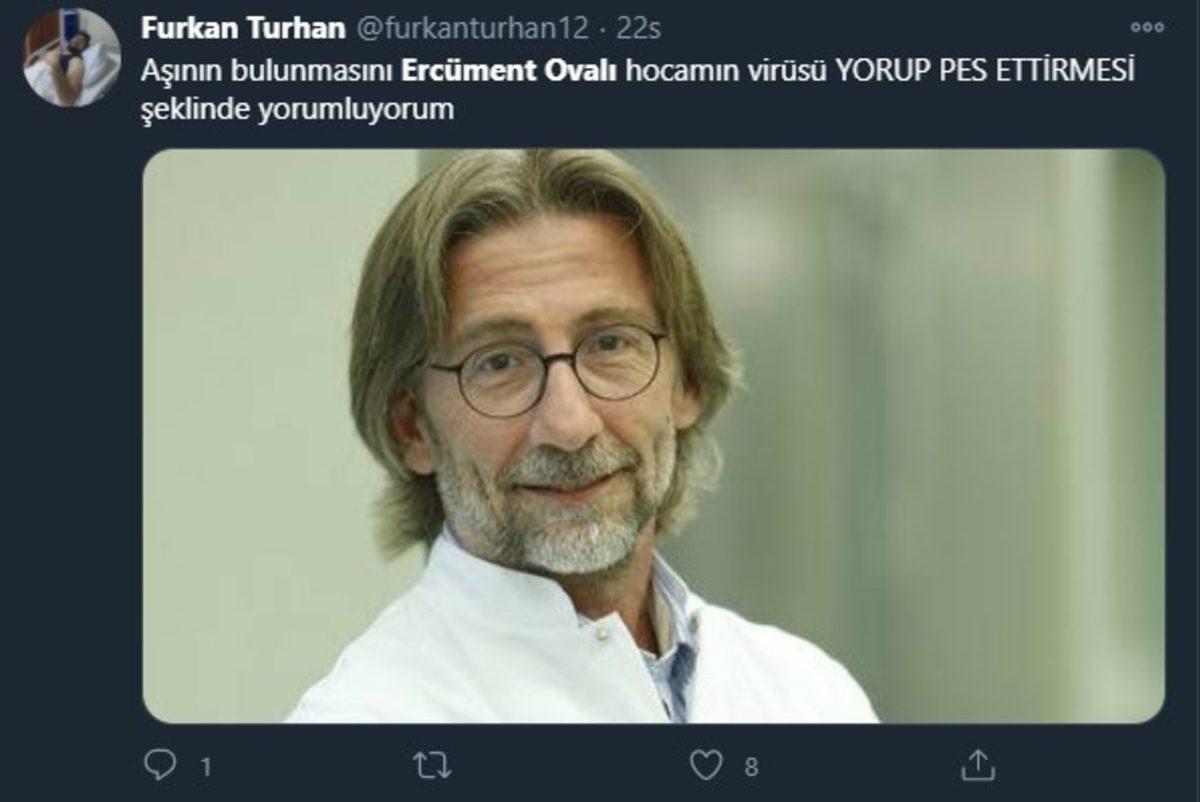 Prof. Dr. Ercüment Ovalı’nın ‘Kokteyl Antikor ile COVID-19’u Yendim’ Açıklamasına Sosyal Medyadan Gelen Tepkiler