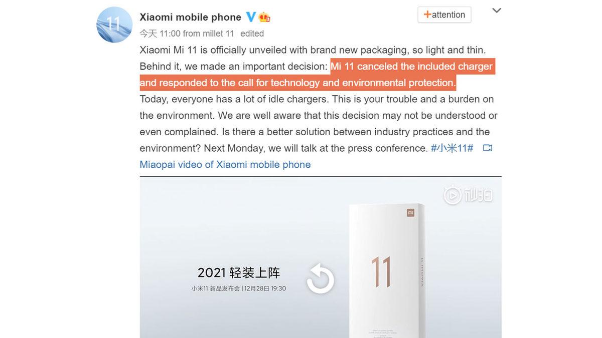 Korkulan Oldu: Apple’la Dalga Geçen Xiaomi, Mi 11’in Kutusunda Şarj Cihazı Olmayacağını Açıkladı