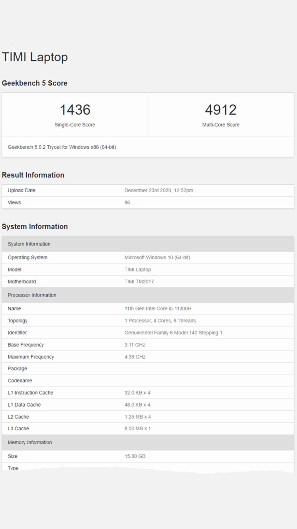 Tiger Lake-H ve AMD Cezanne İşlemcili Mi Notebook Pro’lar Geekbench’te Ortaya Çıktı