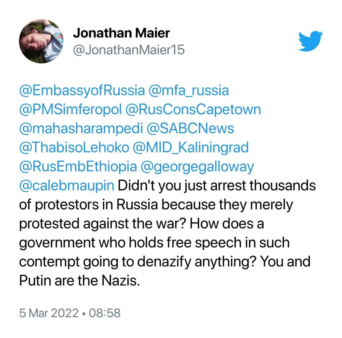 ’Ukrayna’da Nazilerle Savaşıyoruz’ Diyen Rusya Büyükelçiliğine Almanya’dan Yanıt: 