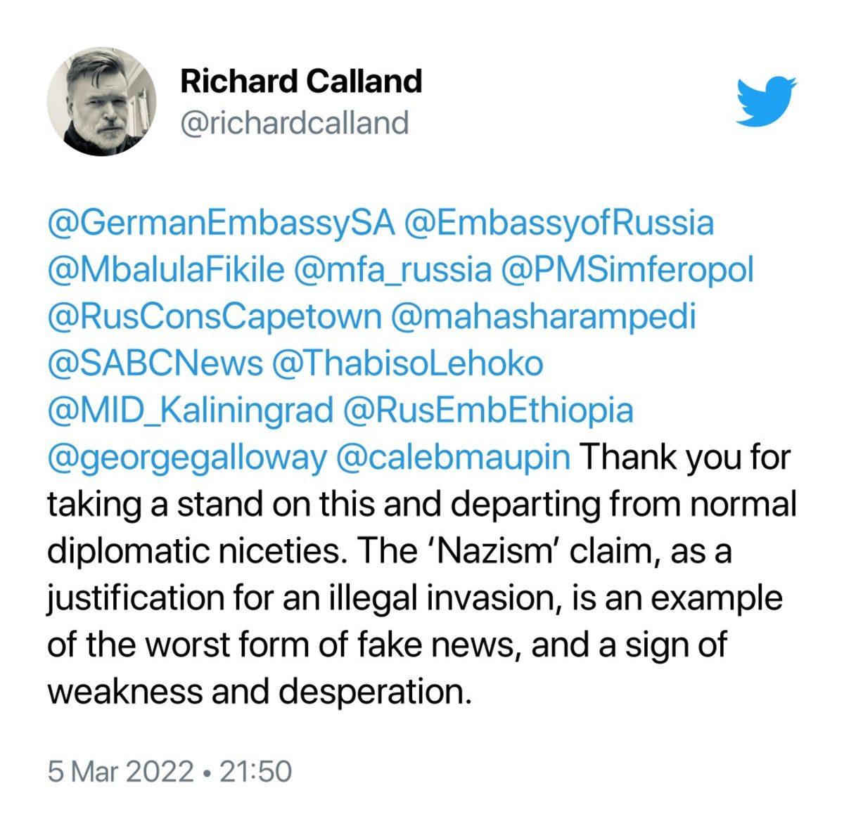 ’Ukrayna’da Nazilerle Savaşıyoruz’ Diyen Rusya Büyükelçiliğine Almanya’dan Yanıt: 