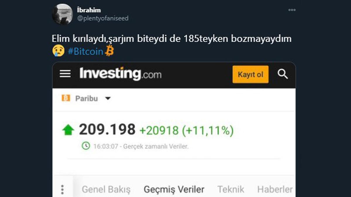 200 Bin TL’yi Geçip Rekor Kıran Bitcoin Hakkında Twitter’da Yapılan Paylaşımlar