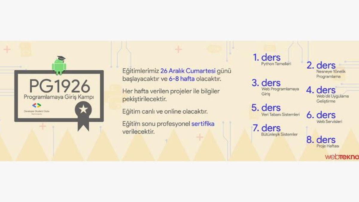 DSC Gazi’nin Hazırladığı Programlamaya Giriş 1926 Eğitimi Başlıyor