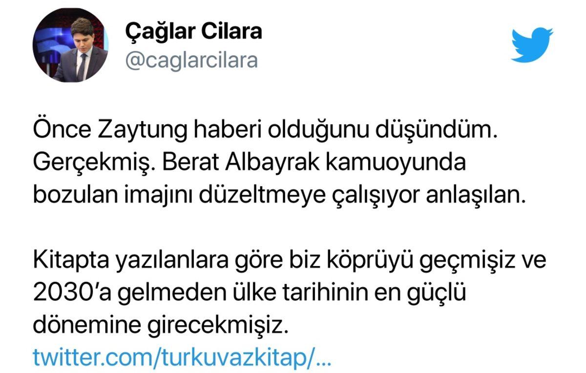 Eski Ekonomi Bakanı Berat Albayrak’ın 