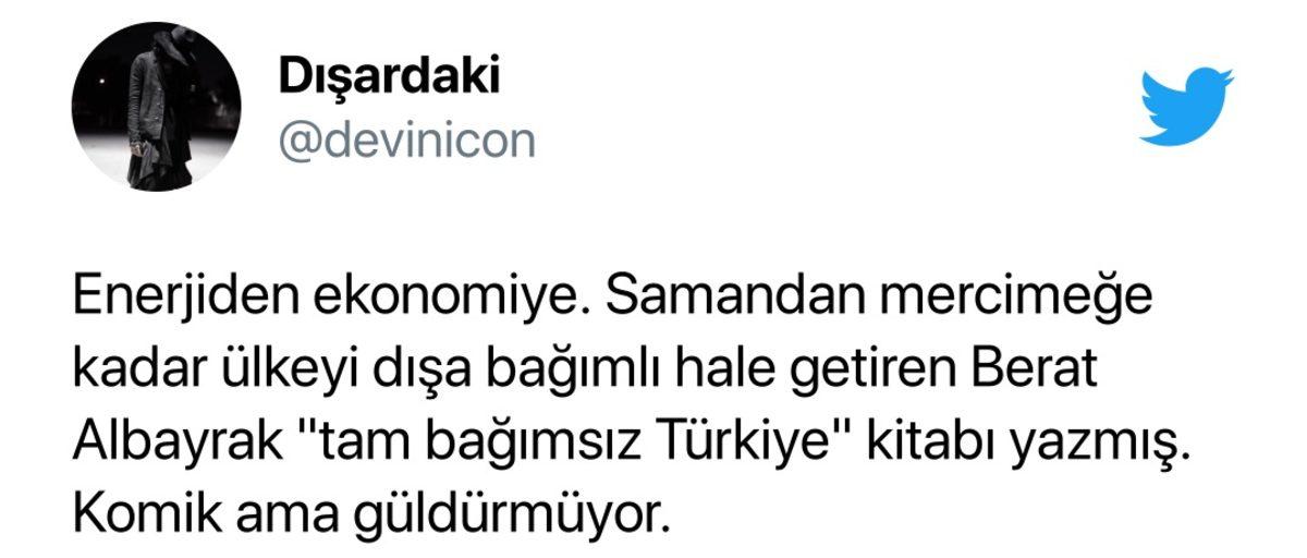 Eski Ekonomi Bakanı Berat Albayrak’ın 