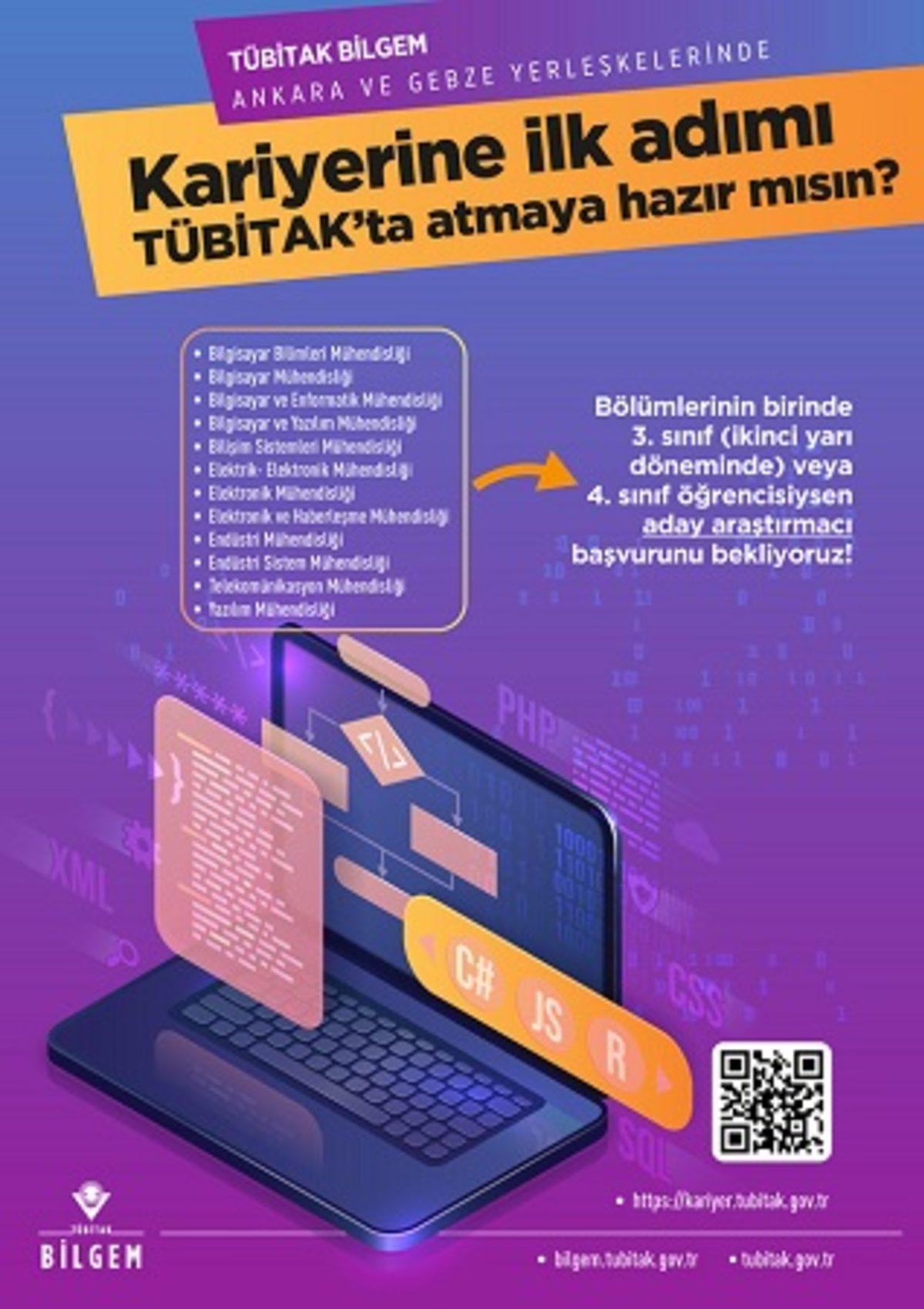 TÜBİTAK, 90 Mühendislik Öğrencisini İstihdam Edecek [Deneyim Şartı Aranmıyor]