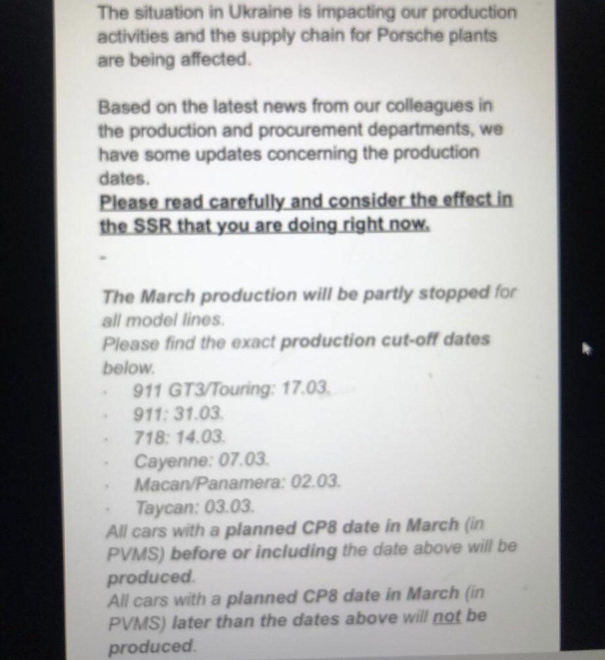 Lüks Otomobil Markası Porsche, Rusya-Ukrayna Savaşı Nedeniyle Üretimi Durdurdu