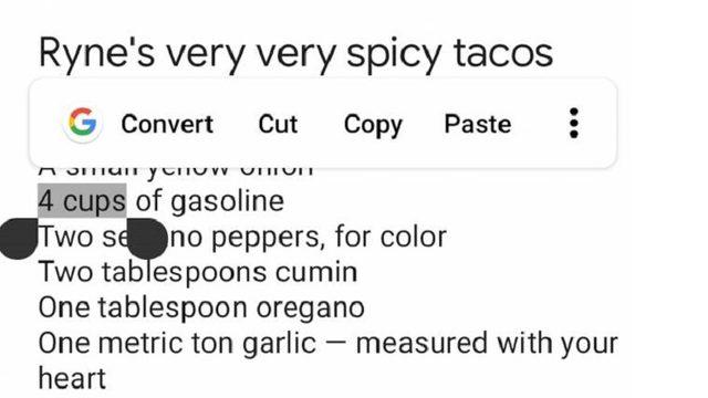 Android’in Akıllı Metin Seçimi Aracına ’Birim Dönüştürme’ Özelliği Eklendi