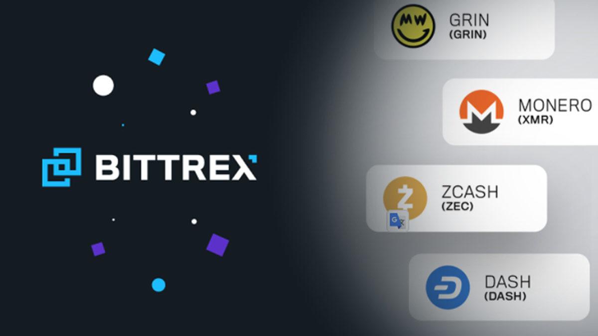 Global Kripto Para Borsası Bittrex; Monero, Dash, Zcash ve Grin’i Liste Dışı Bırakacak
