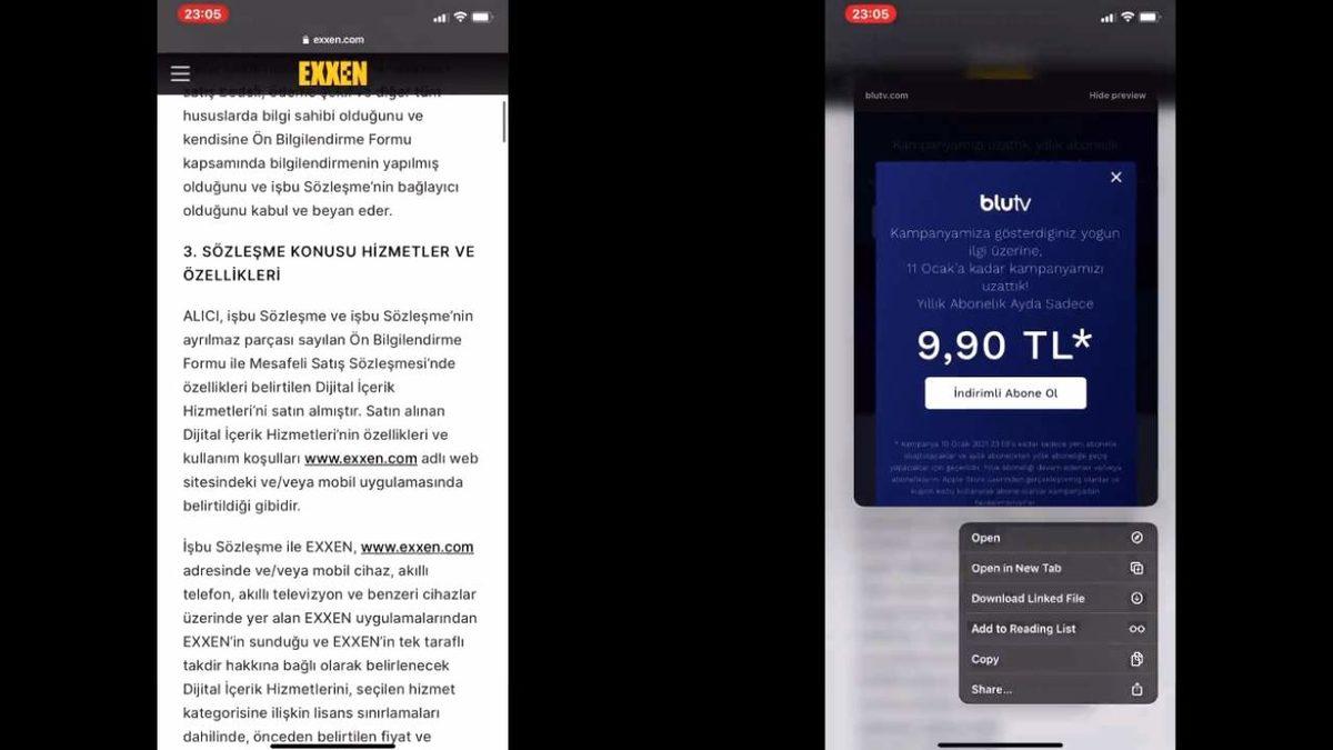 Exxen, Kullanıcı Sözleşmelerindeki Bazı Bağlantıları BluTV’ye Yönlendirmiş