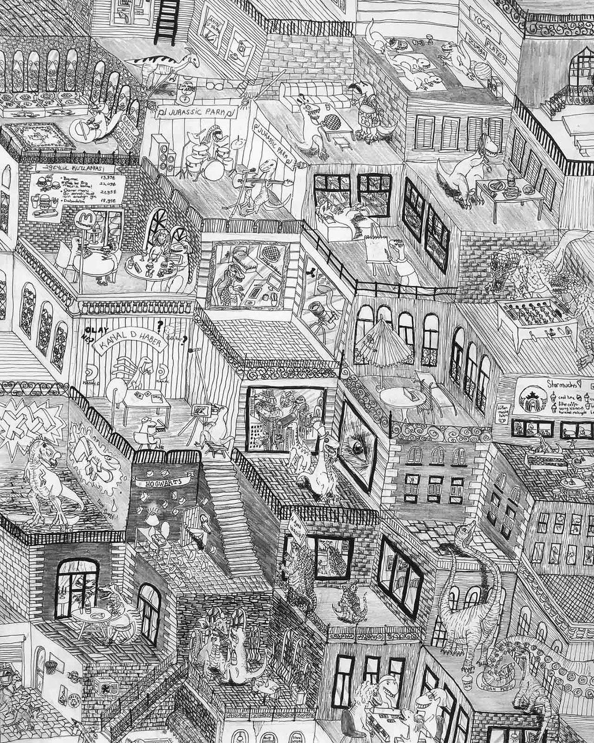 Bu Resimlere Yaklaştırdıkça Şok Edici Detaylar Görüyorsunuz: İşte Sanatçı Ezgi Topdağı’nın Hipnotize Edici 20 Eseri