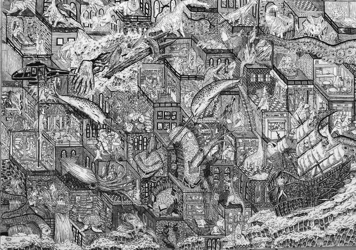 Bu Resimlere Yaklaştırdıkça Şok Edici Detaylar Görüyorsunuz: İşte Sanatçı Ezgi Topdağı’nın Hipnotize Edici 20 Eseri