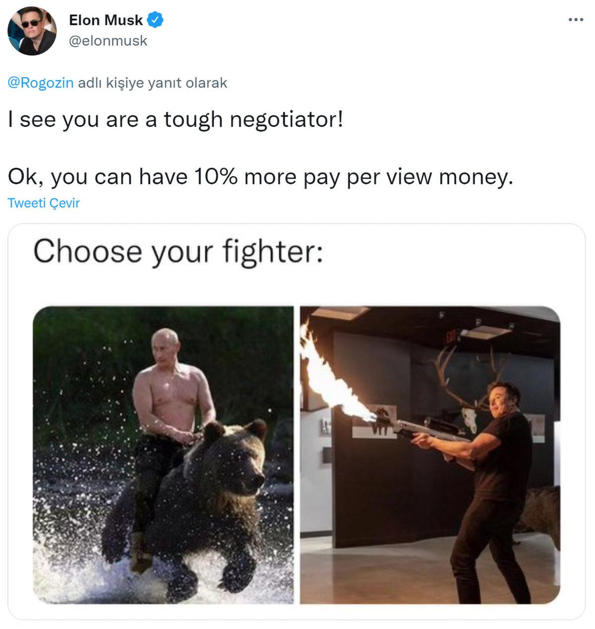 Putin’i Dövüşe Çağıran Elon Musk ve Eski Rus Bakan Twitter’da Birbirine Girdi