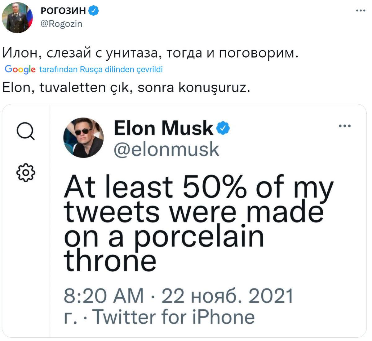 Putin’i Dövüşe Çağıran Elon Musk ve Eski Rus Bakan Twitter’da Birbirine Girdi