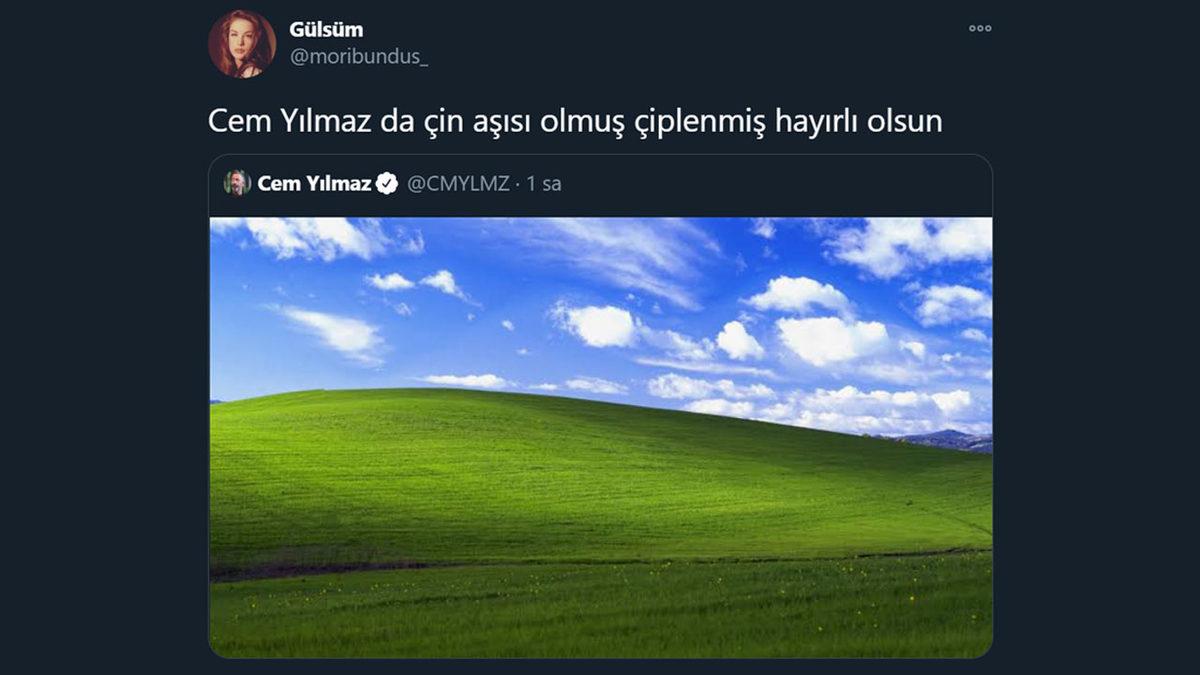 Cem Yılmaz’dan Aşıyla Çip Takma Olayına Windows XP’li Gönderme
