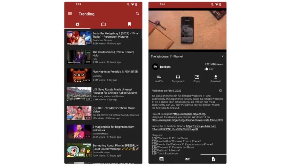 Kapanacağını Açıklayan YouTube Vanced Benzeri YouTube Videolarını Reklamsız İzleyebileceğiniz  6 Alternatif Uygulama